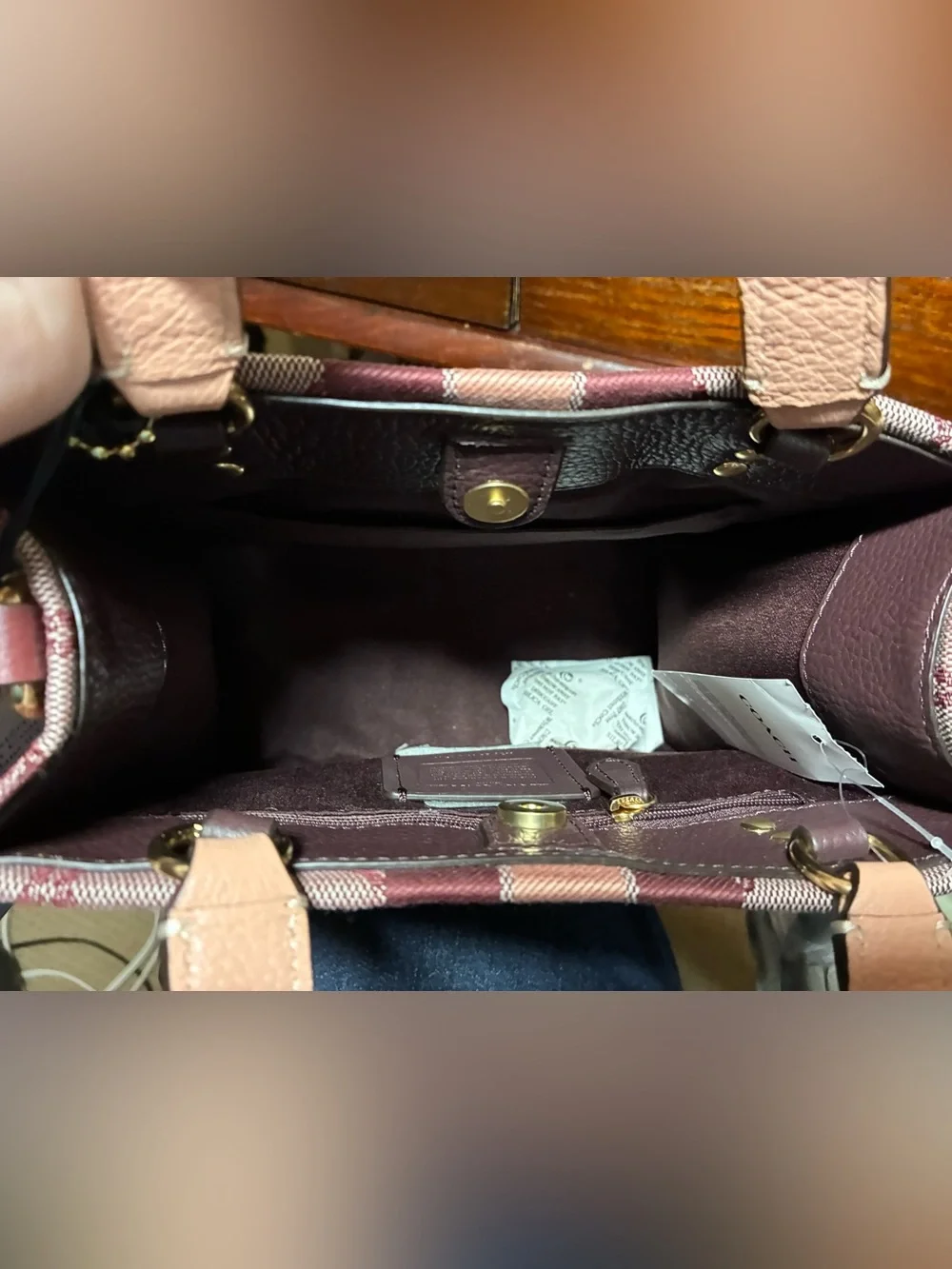 Coach burgundy pink